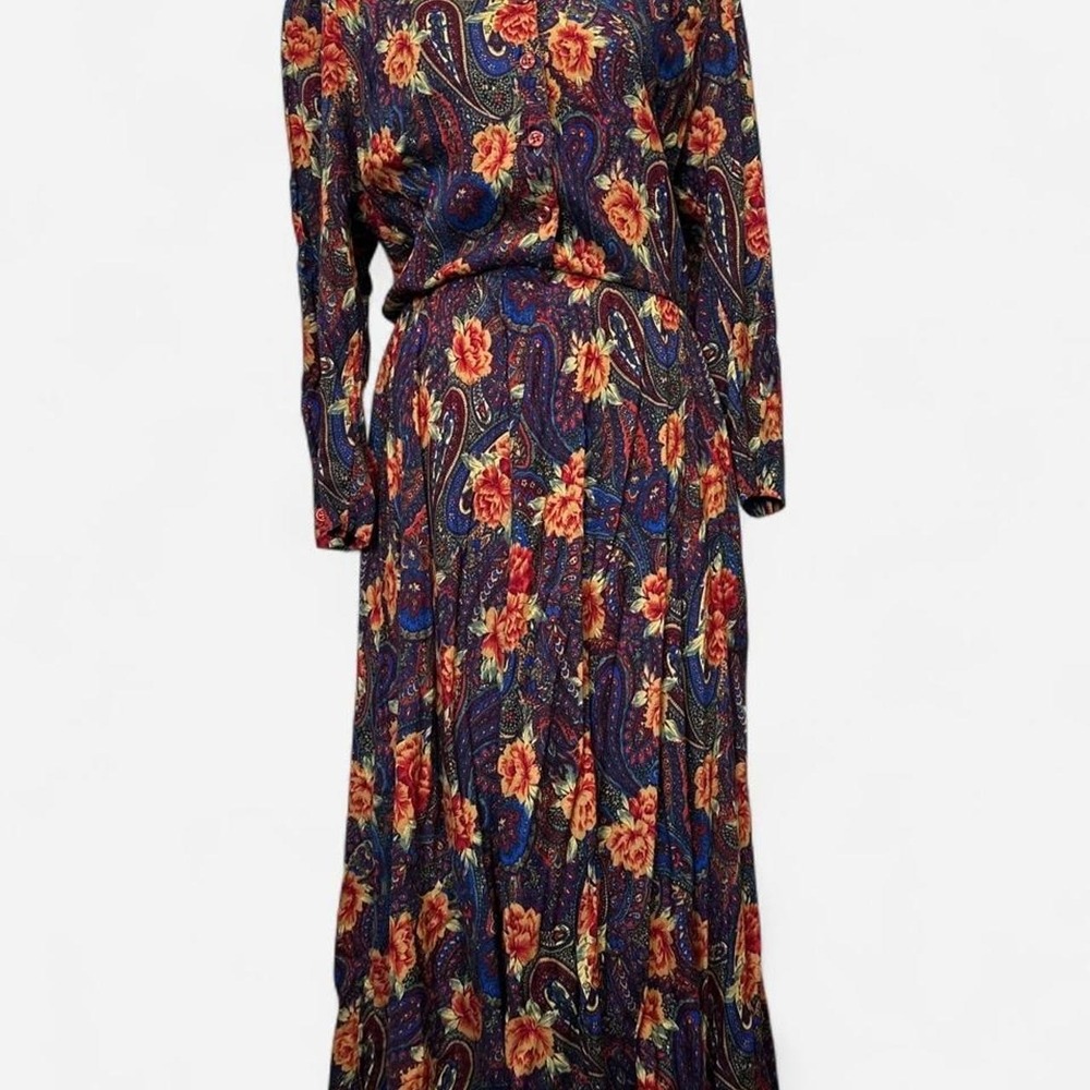 Vintage Ed Michaels 1980's floral dress
